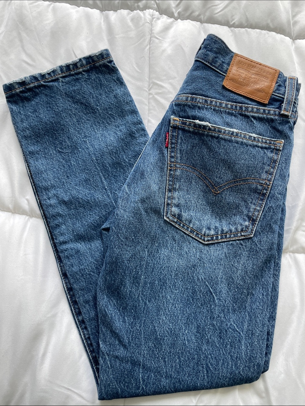 Levi's Middy Straight Leg woman Jeans in Blue